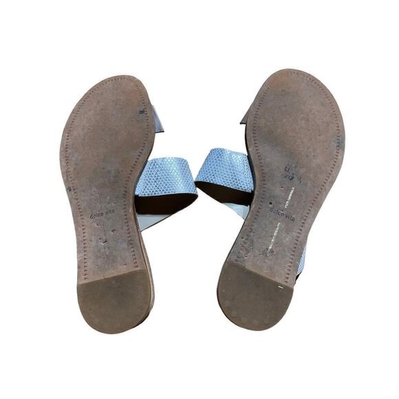 Women's Dolce Vita Slip on Slides/Sandals. Silver. Summer. Size 7M - Picture 3 of 3